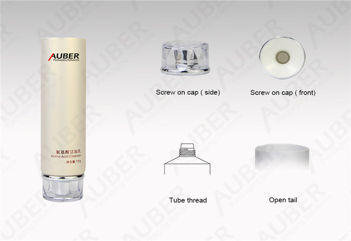 D40mm Pearl Color Cleanser Packaging Fatory with Acrylic Screw On Cap