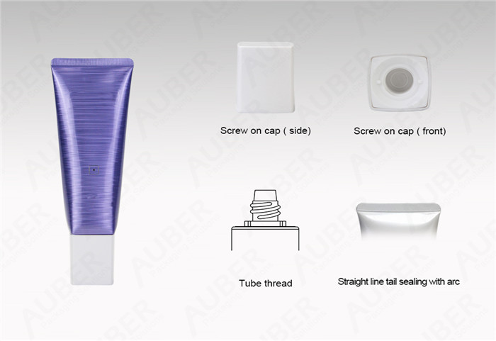 D40mm Square High Glossy Tubes for CBD Products with Square Cap