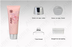 D40mm Flower Facial Cleanser Squeeze Tubes For Cosmetics with Metalized Screw On Cap