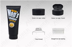 D45mm Black Exfoliating Gel Squeeze Tubes Manufacturer with Flip Top Cap