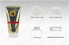 Auber D40mm Gold High Glossy Cleanser Tubes with White Screw On Cap