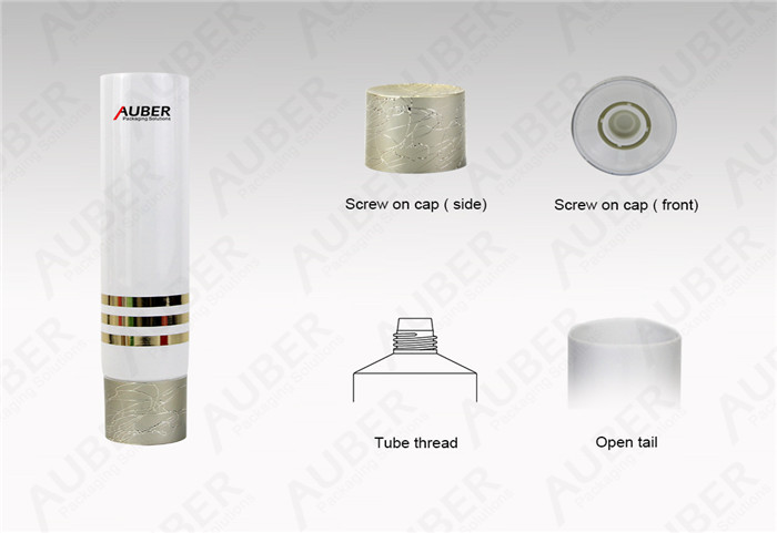 Auber D40mm High End Packaging Tubes for After Shave Cream with Metalized Screw Cap