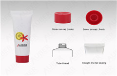 Auber D25mm White Squeeze Tubes For Hand Cream With Red Screw on Cap