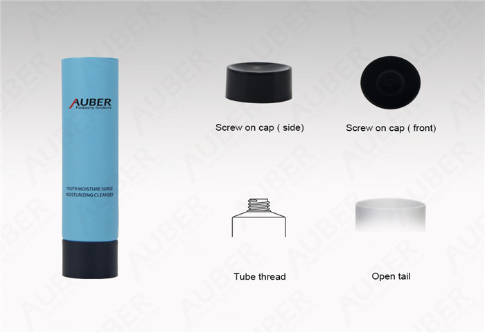 Auber D25mm Blue Squeeze Tubes For Cleanser With Black Screw on Cap