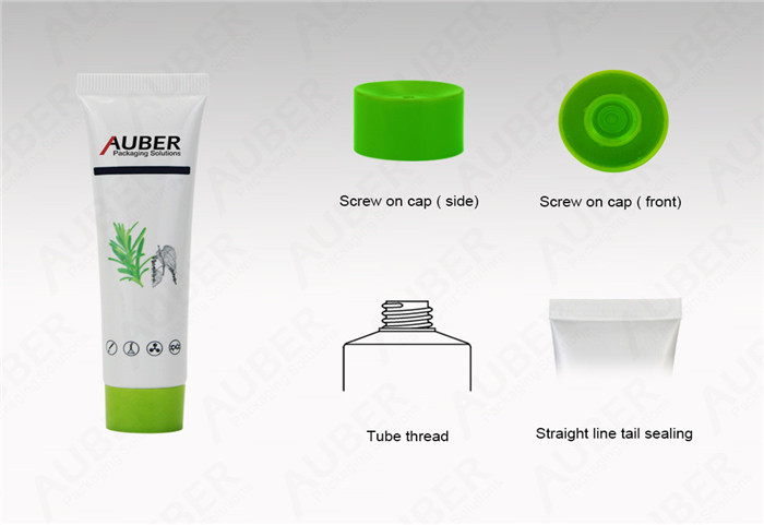 Auber D25mm Empty Squeeze Cleanser Tubes With Green Screw on Cap