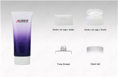 Auber D40mm Oval Purple Round Plastic Tubes For Cleanser With Flip Top Cap