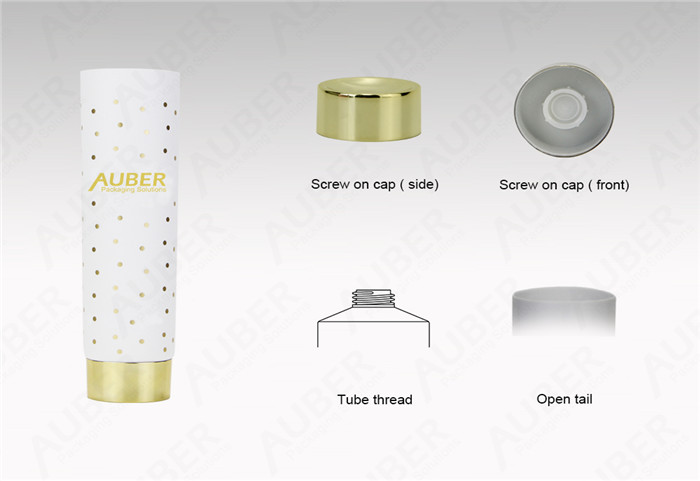 Auber D45mm Tube For Hair Beauty Makeup Packaging With Metalized Screw on Cap