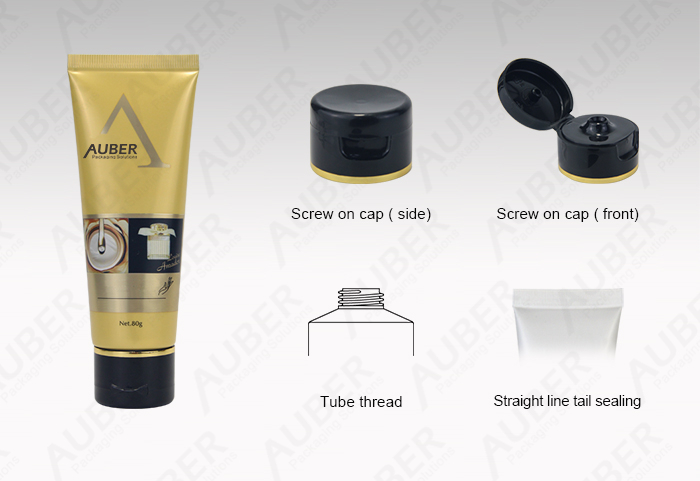 Auber D35mm Yellow High Glossy  Laminated Pigment Tubes with Flip Top Cap 