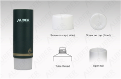 Auber D35mm Packaging Plastic Tube for Hair Conditioner with White Screw on Cap