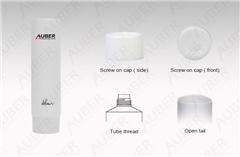 Auber D40mm White Paper Texture Customized Lotion Tubes with Screw on Cap