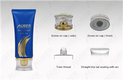 Auber D40mm Oval Squeeze Tubes for Makeup Remover Cleanser with Acrylic Screw on Cap