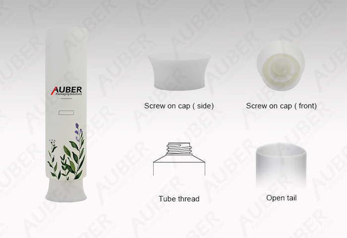 Auber D45mm Round Plastic Tubes for Hair Mask with Screw on Cap 