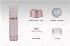 Auber D45mm Fragrant Cream Plastic Tube Packaging with Metalized Screw on Cap