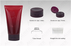 Auber D50mm Empty Squeeze Tube for Rose Cleanser with Red Flip Top Cap